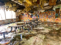 Lunchroom of an abandoned juvy center in Atlanta closed in the early s 