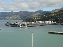 Lyttelton Port towards the oil terminal at Cyrus Williams Quay 
