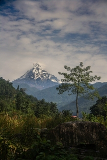 Machhapuchare - the Fishtail Mountain in Nepal 