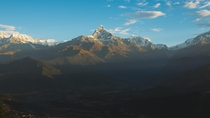 Machhapuchhre Himal Mt Fishtail Nepal taken during Sunrise 