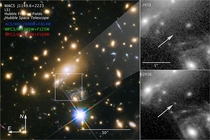 MACS J Lensed Star  the most distant individual star detected at approximately  billion light-years from Earth Credit NASA ESA and P Kelly University of Minnesota