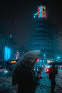 Madrid in the snow last week