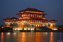 Main palace of  Tang Dynasty Paradise park in Xian Shaanxi province China 