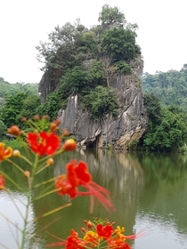 Malaysia Ipoh This Rock is called the outcrow haven and is approx  million years old 