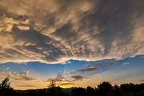Mammatus clouds over Bitterroot Valley Montana 