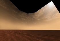 Mars horizon by rover Opportunity 
