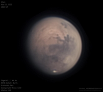 Mars with its dust storm