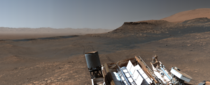 Martian landscape captured by the Curiosity rover in late  inside Gale crater