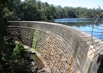 Masonry arch wall Parramatta New South Wales the first engineered dam built in Australia 