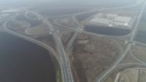 Massive spaghetti interchange near Turda Romania - connecting highways A A amp DN