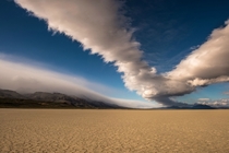 Massive wind tunnels carried these clouds in an incredible V shape through the sky in the Alvord Desert OR 
