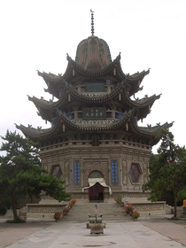 Mausoleum of Ma Laichi a Chinese Islamic theologian missionary and Sufi sheikh in Linxia City China 