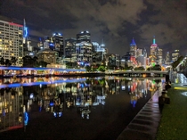 Melbourne Victoria Australia at night 
