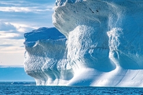 Melting iceberg in Disko Bay near Ilulissat Greenland 