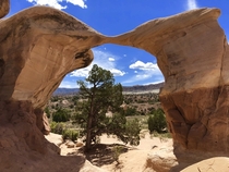 Metate Arch nearly ready to become two Hoodoos at Devils Garden Grand Staircase-Escalante National Monument 