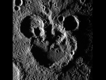 Mickey Mouse crater on Mercury