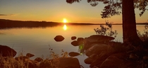Midsummer sunset in Central Finland 