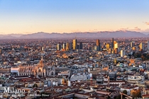 Milan with Alps in background 