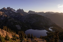 Mile  of the Pacific Crest Trail Overlooking Spectacle Lake WA 