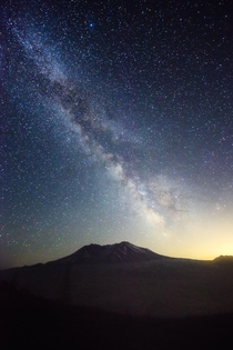 Milky Way above Mt St Helens Washington 