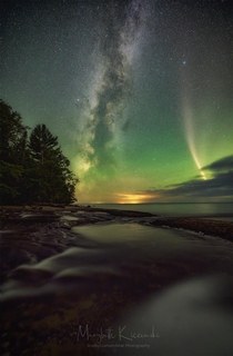 Milky Way and a STEVE - Labor Day Aurora Event  - Upper Peninsula of Michigan USA 
