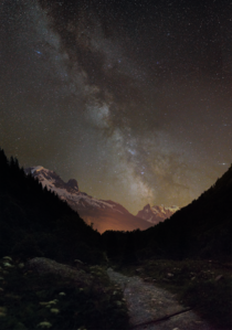 Milky Way and French Alps Chamonix 
