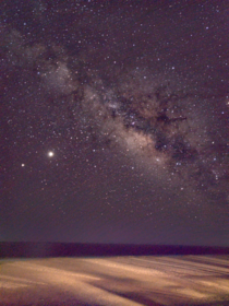 Milky Way looking over South Carolinas coastline 