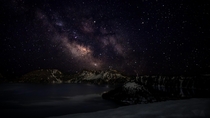 Milky Way Over Crater lake Oregon USA 