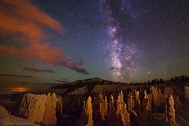 Milky Way over Fairyland Point Bryce Canyon National Park Utah  by Royces NightScapes 