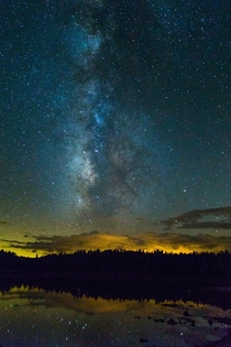 Milky Way over Lake Mary near Flagstaff AZ 