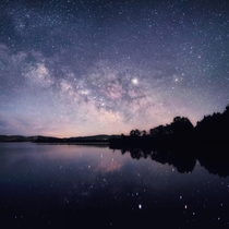 Milky Way over Lake Megantic Canada OC