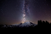 Milky Way over Mt Rainier from Sunrise Visitor Center by Ryan Sullivan 