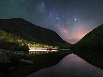 Milky Way over Profile Lake NH 
