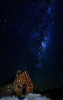 Milky Way over the Church of the Good Shepherd New Zealand 