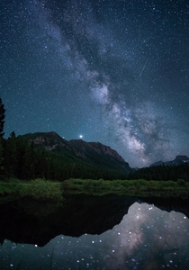 Milky Way over the Montana mountains 