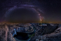 Milky Way over The Palouse Falls Washington Photo by Michael Brandt 