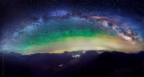 Milky Way over the Rocky Mountains at  Feet 