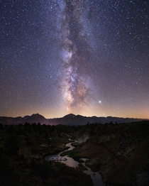 Milky Way over the Sierras Mammoth Lakes CA oc 