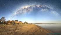 Milky Way panorama taken at Coongie Lakes in the Australian Outback OC x