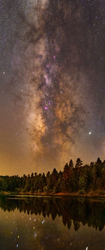 Milky Way Rising Over Goldwater Lake Arizona 