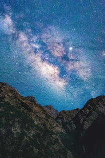 Milky Way rising over the Himalayas 