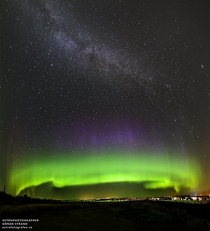 Milky Way seen above an aurora over stersund Sweden photo by Gran Strand Sept  