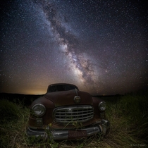Milky Way stars shine bright over this old Nash near Ree Heights South Dakota  Photo by Aaron J Groen