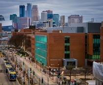 Minneapolis skyline from the University of Minnesota campus
