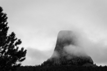 Misty Monument Devils Tower WY 