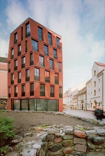 Modern building in old town of Riga Latvia