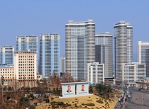 Modern high-rises in Pyongyang North Korea x