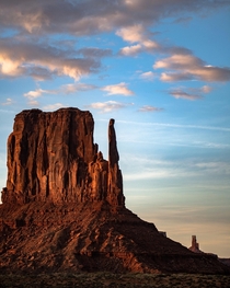 Monument Valley on an autumn evening just before sunset 