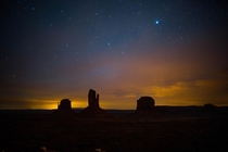 Monument Valley under the stars 