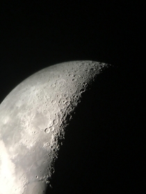 Moon taken through telescope with IPhone